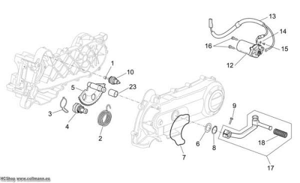 Aprilia Startermotor Scarabeo 4T E2 50