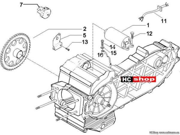 Piaggio Starter - Elektrischer starter X9 500