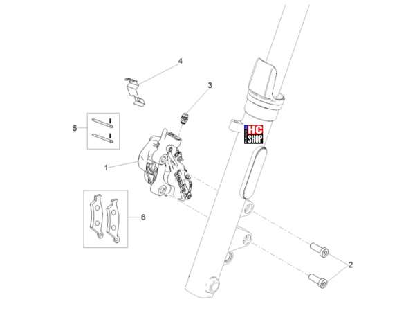 Moto Guzzi V7 Spezial 850 E5 Bremsanlage Vorderradbremszange