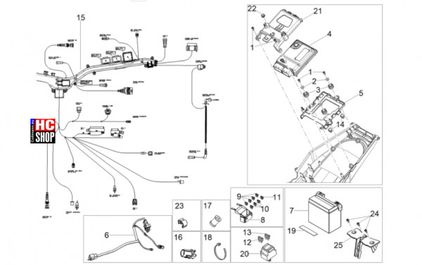 Moto Guzzi V85 TT Strada E5 - Elektrische Anlage - Hint.Elektrische Anlage
