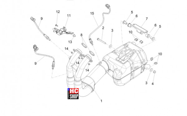 Aprilia RS 660 Factory E5+ - Motor - Auspufftopf