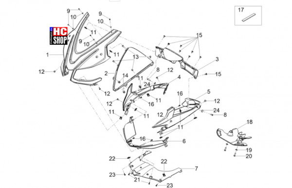 Aprilia RS 125 E5+ - Aufbau - Verkleidung