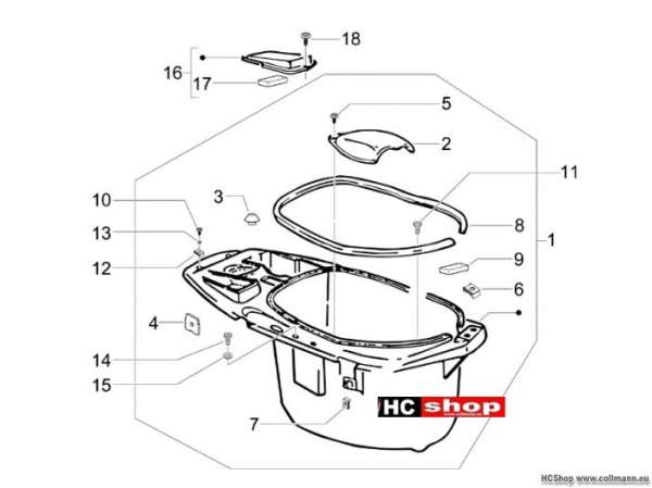 Piaggio Schutzhelmgehäuse TPH 50