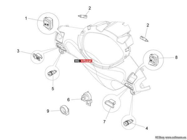 Piaggio Fly 50 4T Wechselschalter - Umschalter