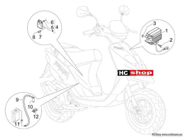 Gilera Spannungsreglerern - Elektronisches Stalker 50