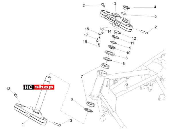 Moto Guzzi V7 III Anniversario 750 ABS E4 - Lenkstange Lenkung