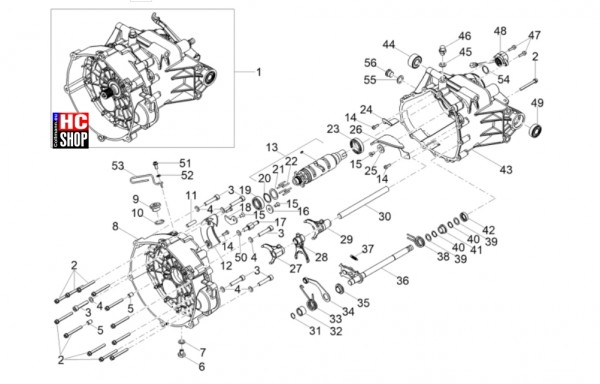 Moto Guzzi V85 TT E5 - Motor - Schaltgetriebe-Schaltgabel