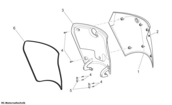 Aprilia Mittlerer Aufbau I Scarabeo Light Carb. 125/200