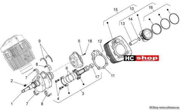 Moto Guzzi V7 Special Kurbelwelle kpl.