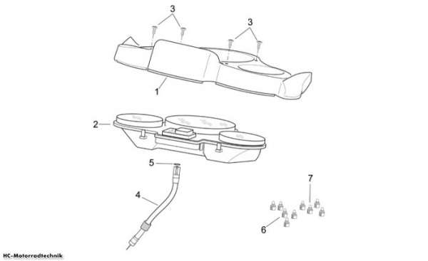 Aprilia Instrumententafel Scarabeo E3 125/200