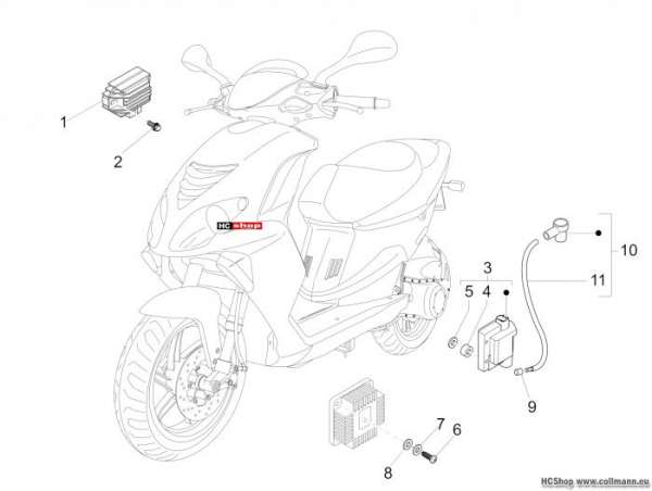 Piaggio Spannungsreglerern nrg power dd