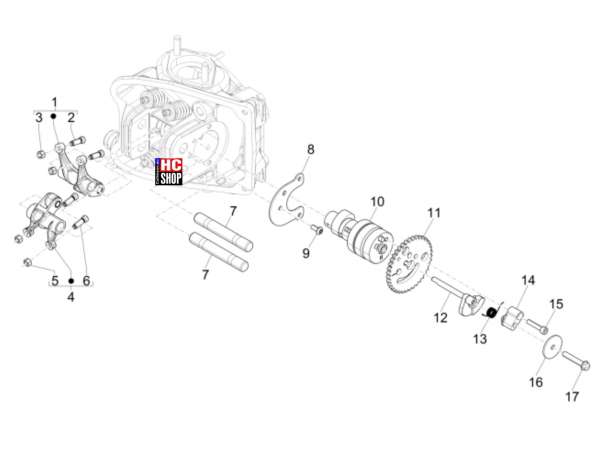 Piaggio MP3 500 Sport Advanced E5 Motor Schwinghebelhalterung