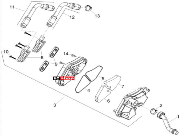 Aprilia SR 50 R 2T E4 - Motor Secondary Air