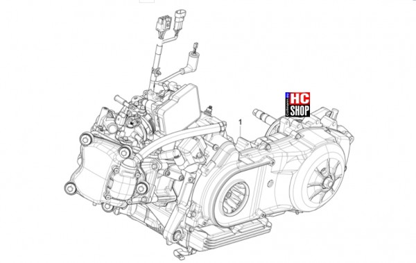 Vespa GTV 300 HPE RST - Motor - Motor komplett