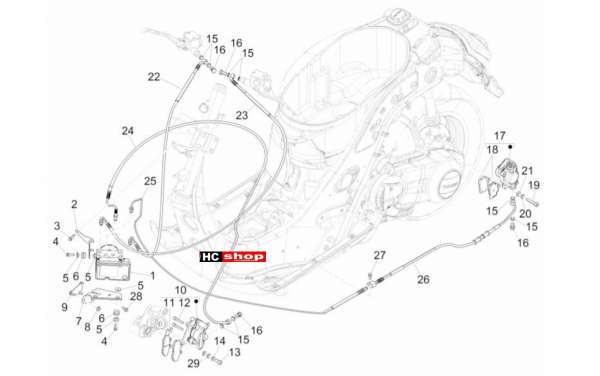 Vespa GTV 300 SEI GIORNI Bremsanlage ABS