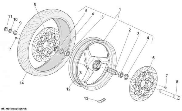 Moto Guzzi Vorderrad Norge 850 850