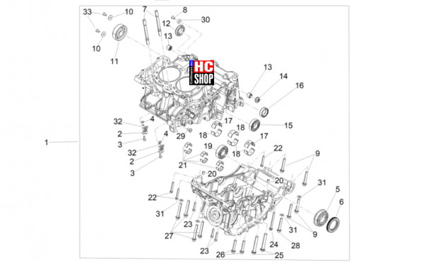 Aprilia RS 660 Factory E5+ - Motor - Gehäuse I