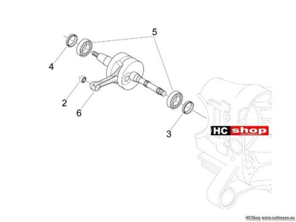 Piaggio Kurbelwelle TPH 50