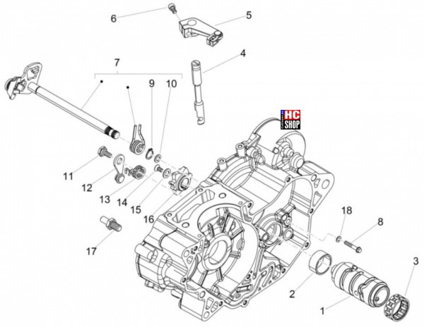 Aprilia RX 125 E5 - Motor - Schaltgetriebe