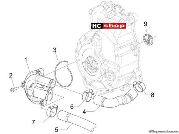Piaggio MP3 YOUrban 300ie Sport Wasserpumpe