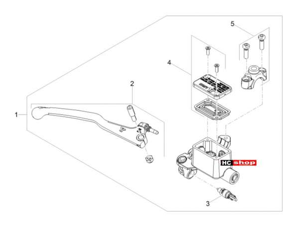 Aprilia Tuono 125 4T E4 ABS Bremsanlage Vorderradbremspumpe