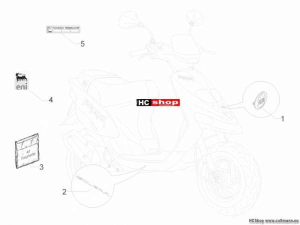 Gilera Plaketten - Verzierungen Stalker