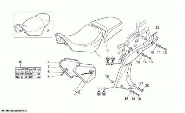 Moto Guzzi Sitz California EV/EV Touring/80 1100