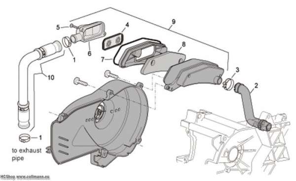 Aprilia Secondary air Scarabeo 2T E2 eng.Piaggio 50
