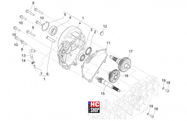 Piaggio Liberty 125 iget E5+ - Motor - Einheit Getriebe