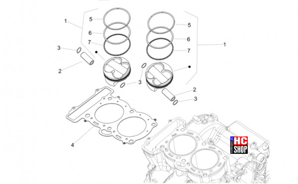 Aprilia RS 660 Factory E5+ - Motor - Zylinder-Kolben