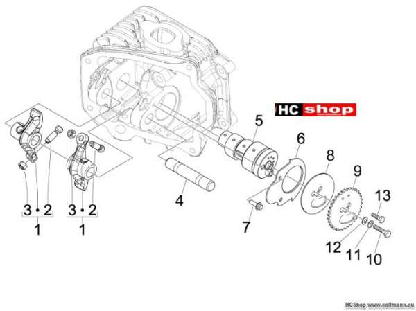 Piaggio Schwinghebelhalterung Fly 125 ie 3V