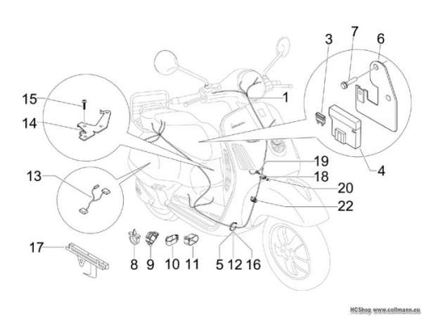 Vespa Kabeleinheit GTS 300 Super