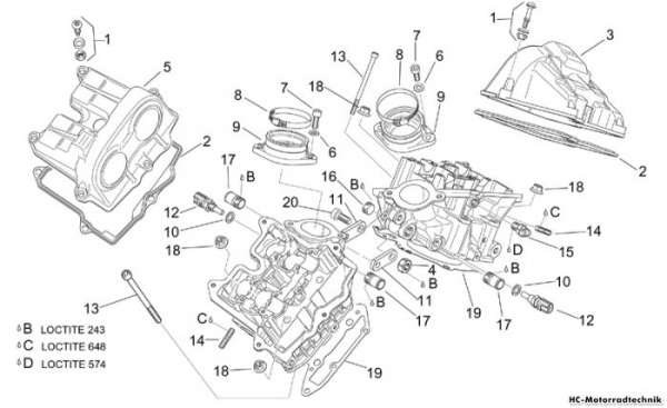 Aprilia Ventildeckel RSV 1000