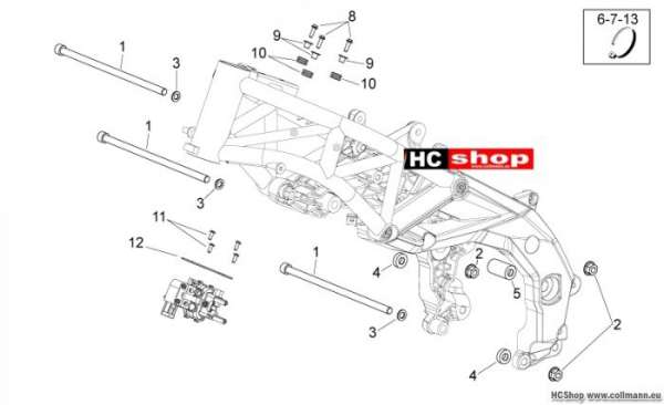 Aprilia Rahmen II Shiver 750