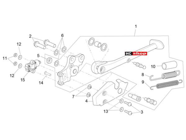 Aprilia RSV 4 1000 RR E4 ABS Rahmen Hauptständer