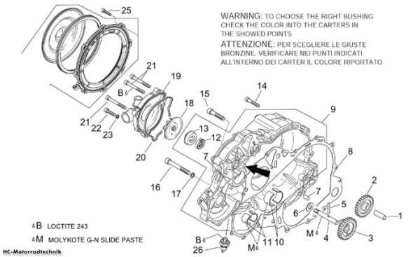 Aprilia Wasserpumpenritzel RST Futura 1000