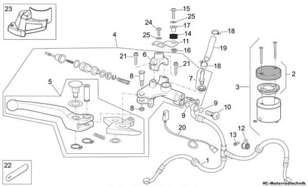 Aprilia Vorderradbremspumpe Tuono 1000