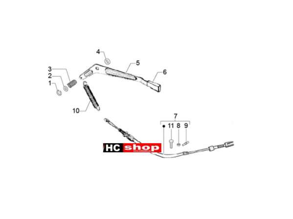 Piaggio APE Classic 400 - Bremsanlage Steuerpedal