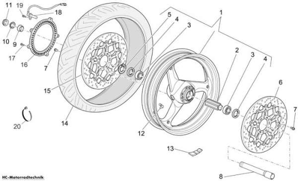 Moto Guzzi Vorderrad Norge 1200 IE 1200