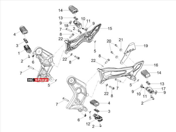 Moto Guzzi V85 TT TRAVEL PACK E4 ABS Rahmen Fussrasten