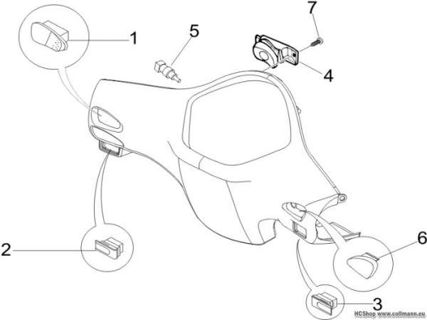 Vespa Wechselschalter LX 125 4T