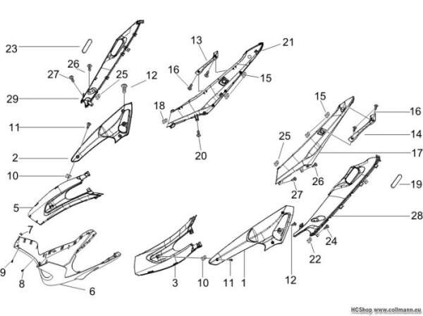 Gilera Seitenabdeckung - Spoiler Runner 50 Purejet