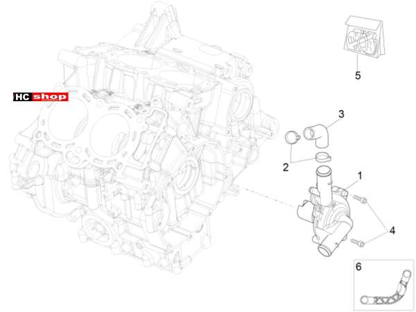 Aprilia RSV 4 1000 RR E4 ABS Motor Wasserpumpenritzel