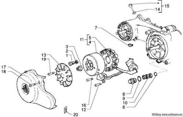 Vespa Lichtmaschine 50 4T