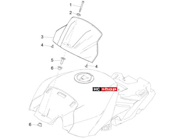 Aprilia RSV 4 1000 RR E4 ABS Aufbau Tankabdeckung