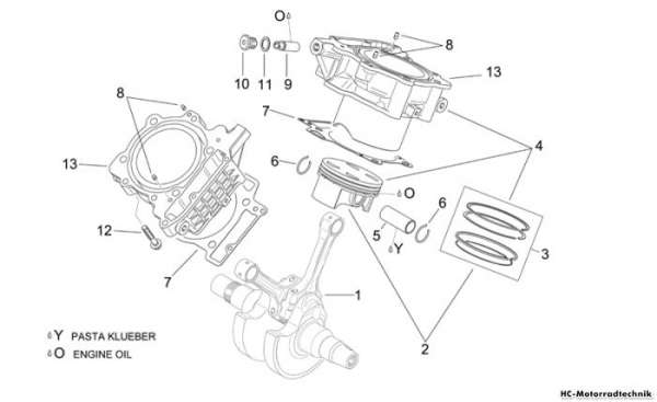 Aprilia Kurbelwelle II RSV 1000