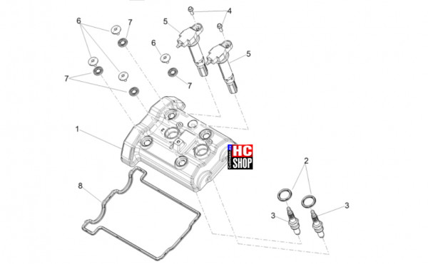 Aprilia RS 660 Factory E5+ - Motor - Zylinderkopfabdeckung