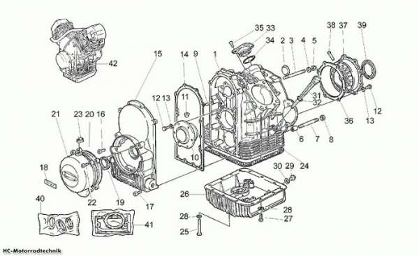 Moto Guzzi Kurbelwellengehäuse II California EV 1100