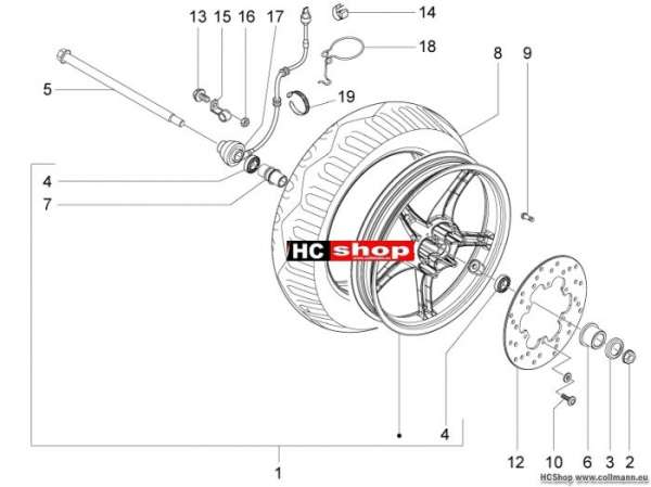 Piaggio Vorderrad NRG 50 DT