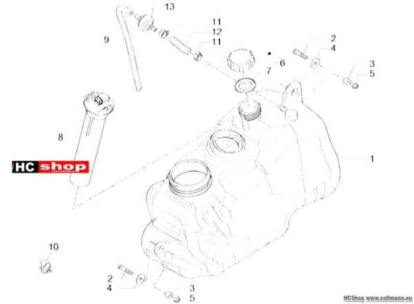 Piaggio MP3 300 Benzintank